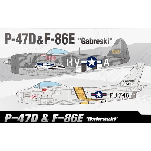 [아카데미]12530-1/72 P-47D ＆ F-86E 가브레스키 한정판